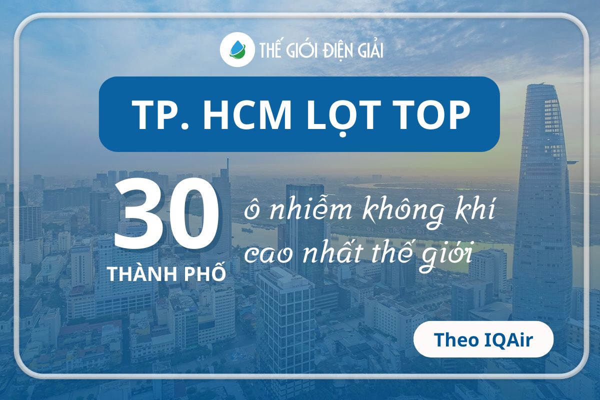 Tp. HCM lọt top 30 thành phố ô nhiễm không khí cao nhất, nồng độ bụi mịn vượt mức báo động đỏ